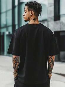 Men's London Print T-Shirt - Black - View 2