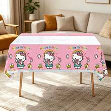 New Cartoon Kitty Cat Theme Party Decorations, Disposable Waterproof Oilproof Tablecloth For Birthday Party - Multicolor - View 7