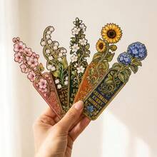 5/15pcs Vintage Floral Inspirational Bookmark Collection, Van Gogh Creative Aesthetic Bookmarks Page Markers, Stationery, Student Supplies Book Accessories Teacher Supplies School Supplies Can Be Used As Decorative Accessories Suitable For Reading Enthusiasts, Book Decoration, Cultural Creative Gifts, Reading Sharing Party Gifts, Party, Teacher's Day Gifts Birthday Gifts Bookish Things - Flower Bookmarks - View 15