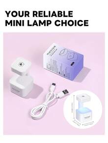 Peacecolor Mini Nail Lamp USB LED Light Fast Dry Portable Travel Nail Dryer For Gel Nail Polish For Summer Vacation Home Manicure Gift - White - View 4