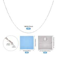 s plata ley 925 para mujer, s joyería permanentes, s eslabones giratorios para hombres y mujeres, 4.5mm x 1mm x 0.1mm - Cadenas de cable de plata esterlina - Ver 3