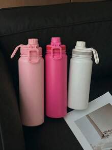 Ermo de 800ml . Vaso térmico para bebidas calientes y frías. Termos portátil de acero inoxidable ideal para viajes. - Azul - Ver 3