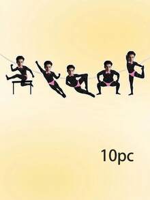 5/10/15 cái Banner tiệc nam vận động viên thể dục tùy chỉnh ảnh, Banner nhào lộn mặt hài hước cá nhân hóa với các chi tiết cắt lấp lánh, Banner lấp lánh cho lễ kỷ niệm trẻ em/thanh thiếu niên, tiệc độc thân cô dâu và đêm hội con gái - Nhiều màu - Xem 8