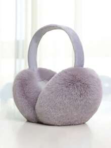FADZOYLE 1 chiếc bịt tai mùa đông gấp gọn lông xù mềm mịn giả lông thú giữ ấm cho nữ và unisex, băng đô điều chỉnh được, lót nỉ lông xù, dùng ngoài trời thời tiết lạnh - bịt tai - Xem 24
