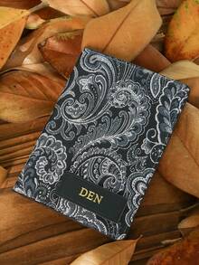 Takeoak 1PC Custom Hot Stamping Vintage Paisley Patten Passport Cover Custom Retro Passport Cover Personalized Name Boho Passport Holder For Travel Essentials, RFID Blocking Travel Document Organizer For Women And Men Unique Holiday Gift - Multicolor - View 14