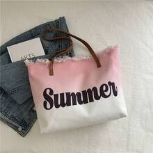 Bolso de mano moderno y versátil para mujer, estilo casual elegante con un toque de alta gama, bolso de hombro estiloso ideal para ir de compras, nuevo bolso de playa con borlas de gran capacidad 2026, bolso de hombro para mujer, bolso casual popular para mujer este año. - Rosa - Ver 11