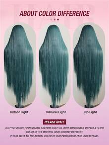 42 Inch Extra Long Deep Green U-Part Lace Front Wig, Straight Synthetic Lace Front Wig - Pre-Plucked Natural Hairline, Heat Resistant, Suitable For Cosplay And Daily Wear (Deep Green), Halloween - Multicolor - View 10