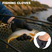 Magnetic Release Fishing Gloves, Anti-Puncture, Suitable For Catching And Cleaning Fish, Non-Slip Palm Design, For Men - Multicolor - View 5
