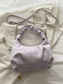 1pc This Stylish And Sweet Polka Dot Mini Handbag Features A Unique Design. Suitable For Various Occasions, This Versatile Bag Is Perfect For Outdoor Activities, Playtime, Commuting, And More. It'S The Perfect Gift For Teenagers. - Multicolor - View 9