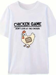 Men'S Comfortable And Fitted T-Shirt Featuring A Fun Cartoon Chicken Design For The Summer Collection - Black - View 9
