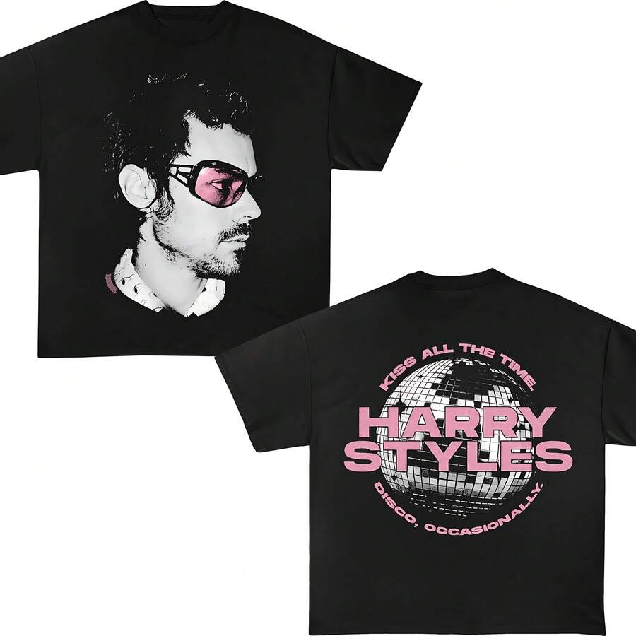 Optimized!!! Harry StylesAAA Tour 2026 T-Shirt, 2 Sided Concert Tee2 - Negro - Ver 1