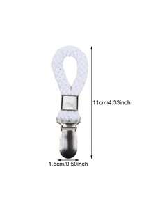 1pc Metal Towel Hook With Cotton Hanging Ring, Multi-Purpose Fabric Hook For Home, Kitchen, Bathroom - Multicolor - View 3
