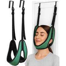 1pc Upgraded Door-Mounted Neck Traction Device, Thickened Neck Support, Breathable Design, 330lbs Weight Capacity, Multiple Colors Available, Portable Adjustable Neck Relaxation Tool, Suitable For Home Daily Use, Comfortable - A - View 1
