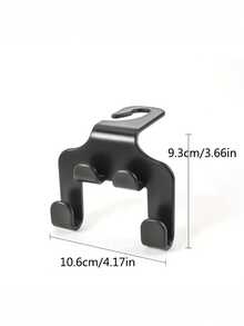 (Multifunctional Hook + Small Car Hook) 2pcs, 2-In-1 Multifunctional Hook, Suitable For Car Seat Hook, Backseat Phone Holder, Durable Wallet Hook Stand, Universal Bag Hook, Black - Upgraded Version - View 2