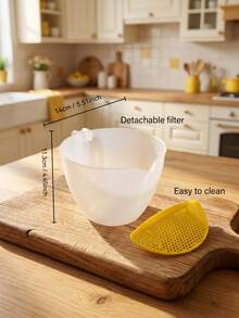 10pcs Measuring Cups With Removable Strainer, Large Capacity, Durable And Odorless, Suitable For Filtering Egg Liquid, Foam, Juice, Rice, Washing Vegetables, Batter, PP Material With Scale, Detachable And Easy To Clean - Multicolor - View 4