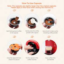 Cápsulas de café reutilizables para cafetera Tassimo, opciones de capacidad 60ml/180ml/200ml/220ml. Cápsulas de café recargables, accesorios para cafetera. - Naranja - Ver 5