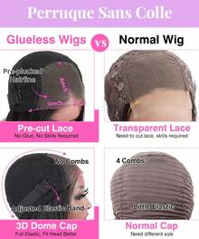 Bling Hair Glueless Wear And Go Human Hair Wig Body Wave 13x4 13x6 360 Lace Front Wig For Women 180% Density Pre-Cut Transparent Invisible Wigs Pre-Plucked With Baby Hairs Ready To Wear Brazilian Remy Hair - Natural Black - 查看 10