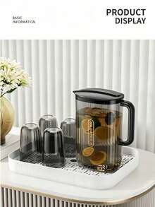 2200ml Cold & Heat Resistant Glass Teapot With Lid, Suitable For Tea And Juice - Multicolor - View 11
