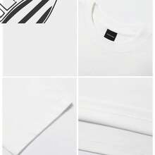 Men's T-Shirt Abstract Geometric Shape Design Pattern Comfortable And Versatile Outdoor Casual Short Sleeve - White - View 5