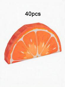 40/20/10/1pc Orange Shaped Hawaiian Napkins, Orange Pattern Tissues, Suitable For Outdoor Wedding Table Decor, Engagement Party, Personalized Wedding Napkins, Home And Hotel. Drink And Dessert Napkins For Wedding Table Decoration - Multicolor - View 10