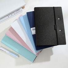 Morandi Color A5 Foldable Clipboard Folder Waterproof PP Writing Pad Board With Elastic Strap Portable Document Paper Holder For Office School - Multicolor - View 11