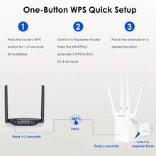 Wavlink AC1200 Wireless Range Extender Repeater Router Dual Band 1167Mbps 4 Antena Eksternal Putih - View 3