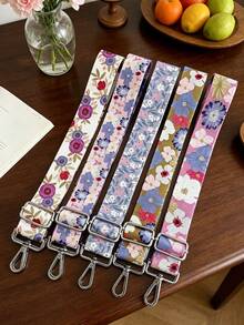 Dây đeo túi dệt họa tiết hoa Bohemian, dây đeo chéo thay thế có thể điều chỉnh, dây đeo vai rộng họa tiết hoa nhiều màu với khóa bạc, dây đeo bền chắc cho những buổi đi chơi thường ngày, đi làm và những chuyến đi cuối tuần. - Nhiều màu - Xem 1
