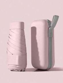 1 Peça Guarda-chuva Compacto 6 Dobras, Uso Duplo à Prova de Chuva & Sol, Guarda-sol de Bolso Ultraleve para Mulheres e Homens, Guarda-chuva Dobrável Mini para Viagem, Praia, Férias e Uso Externo, Escolhas de Primavera e Verão, Presente para Madrinha, Dia das Mães, Formatura, Essenciais de Viagem, Fofo - Multicolorido - Visão 16