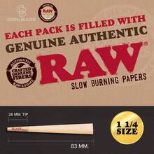 Cones Black King Size: 50 Pack - Translucent, Fine Pre Rolled Cones Tips, Patented Slow Burn, RAWthentic, 109mm - Vua Đen + 50 quân bài (Gói 1) - Xem 3