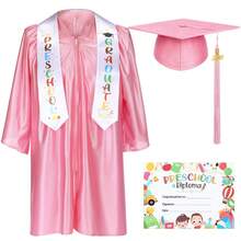 2026 Kindergarten Graduation Gown Set, Includes 2026 Tassel And Diploma, Suitable For Children, Boys And Girls, Friends, Students To Take Graduation Photos, Kindergarten Graduation Gift - View 2