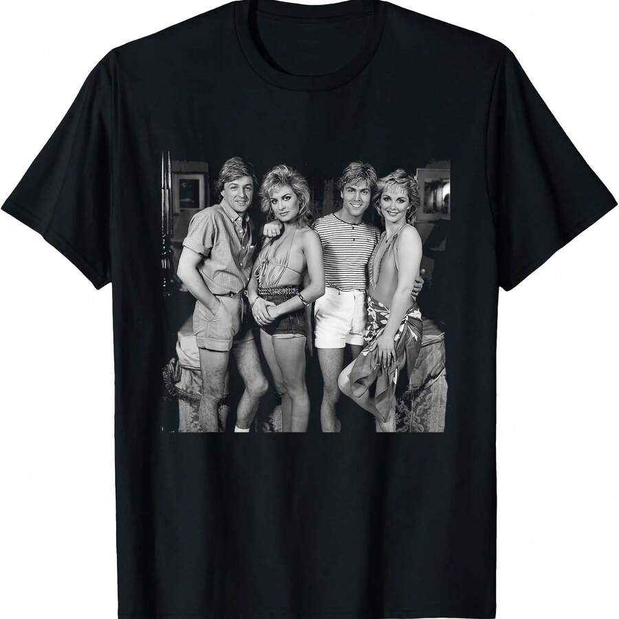 Bucks Fizz My Camera Never Lies Pop Group 1982 T-Shirt - Black - View 1