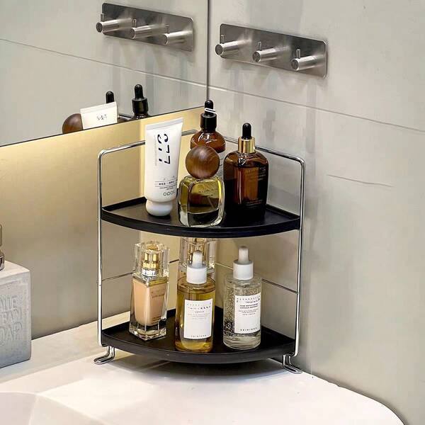 1 buc. raft de colț, raft de depozitare, bibliotecă, raft de depozitare pentru șampon și cosmetice de baie, accesorii de baie, raft de decor și expunere pentru casă/birou