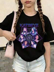 Oversize, Manga Corta [Camiseta de Playa de Verano] Camisetas para Mujer, Verano Divertido, Camiseta de Verano 2026 1 Pieza, Artículos de Entretenimiento de Almacén Local, Ropa de Mujer, Camiseta Katseye Music, Camiseta Gráfica Katseye K-Pop, Camiseta Katseye Beautiful Chaos - Cuello Redondo Cómodo, Ajuste Elástico, Elegante y Versátil, Lavable a Máquina, Ajuste para Todas las Temporadas para Niños y Niñas de 5 a 14 Años, Perfecta para Uso Diario, Ropa Escolar, Reuniones Familiares, Fiestas de Cumpleaños - Regalo Ideal para Fans y Niños. Motivo Ropa de Mujer, Camiseta del 4 de Julio, Camiseta de EE. UU., Camiseta del 4 de Julio, Camiseta Yee Haw, Camiseta Vaquera, Camiseta Occidental del 4 de Julio, Camiseta Yee Haw, - Negro 6 - Ver 6