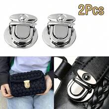 2Pcs Metal Folding Lock Clasp, Suitable For Handbags, Wallets And Other Bags Closure, With Lock Clasp, Snap Button And Other Accessories, Suitable For Wallets And Other Small Metal Buckles - Multiple Styles - View 15