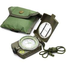 Multifunctional Tactical Survival Military Compass With Lanyard & Pouch | Waterproof & Impact Resistant | Lensatic Sighting Compass For Hiking - 1 - View 2