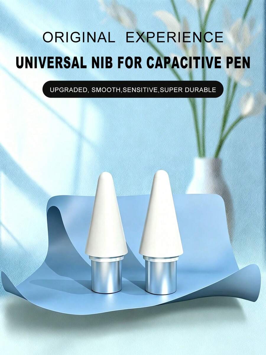 Eight Nibs Packed In A Transparent Box. Replacement Tip Compatible With Apple Pencil 1st/2nd Generation Stylus Nib Special Tip For IPad Stylus Capacitive Pen - White - View 1