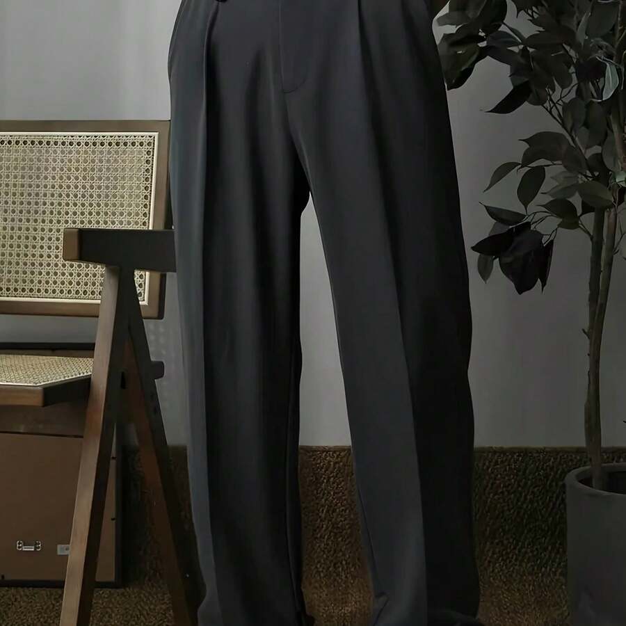 New Lightweight Business Casual Pants For All Seasons, Perfect For Commuting And Everyday Wear - Black - View 1
