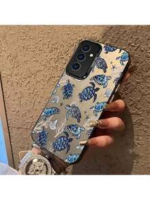 Funda de teléfono móvil con patrón de tortuga adecuada para  para iPhone 16/PRO/PROMAX/PLUS/15/15PLUS/15PRO/15PROMAX/14/14PLUS/14PRO/14PROMAX/13/13Mini/13PRO/13PROMAX/12/12Mini/11/8/7/SE - Negro - Ver 2