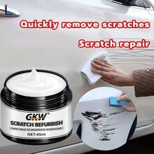 GKW 專業汽車刮痕修復蠟 - 快速拋光至鏡面光澤 | 使用海綿或布輕易塗抹 | 適用於汽車、卡車、SUV、摩托車、船隻和露營車 | 有效淡化淺層刮痕 | 持久光澤 - 45毫升+海綿 - 查看 5