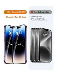 ZYSHI 3pcs/Pack High Definition Anti-Scratch Tempered Glass Screen Protector Compatible With IPhone 17, 17 Pro, 17 Pro Max, 16 Pro Max, 16, 16 Pro, 16 Plus, 15 Pro Max, 15, 15 Pro, 15 Plus, 14 Pro Max, 14 Pro, 14 Plus, 14, 13 Pro Max, 13, 13 Pro, 12, 11 - Clear - View 5