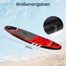 Supernic Portable Inflatable Floating Board, Complete Set With Matching Accessories - Red - View 4