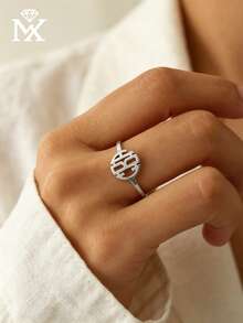 Customized Initial Letter Open Ring, Personalized Small Ring - Multicolor - View 3