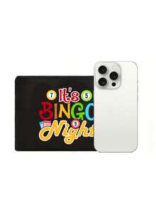 "Bingo"字母印花旅行盥洗包，卡通趣味多功能帆布包，充電器收納包，旅行化妝必需品包：女性旅行必需品包，中性拉鍊包，化妝品、彩妝和輕便旅行必需品，適合青少年、生日和旅行配件，節日禮物，母親節禮物 - 彩色 - 查看 12
