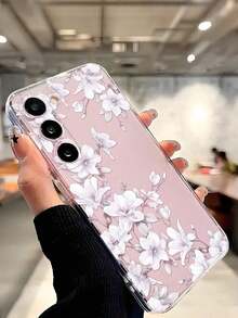 1 Piece Soft Romantic Fashion Floral Print Phone Case Compatible With Huawei Honor, Galaxy A04e/12/A13/A14/A34/A50/A52/A53/A54/S21/S22/S23/S24/S25/S25Ultra/S25FE/S26/S26 PLUS/S26 ULTRA/S26 EDGE, 6A/7A/8A, 12T/13T/15T/15T Pro - 透明 7 - 查看 7