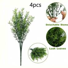 1/2/4入組人造植物花卉灌木 不褪色仿真塑膠花 戶外農舍風花園門廊庭院室內婚禮裝飾綠植 耐UV抗紫外線假花 - 綠色 - 查看 10