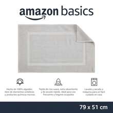 Basics - Alfombra de baño con bandas, 20 x 31 pulgadas, color plateado suave - Plata blanda - Ver 4