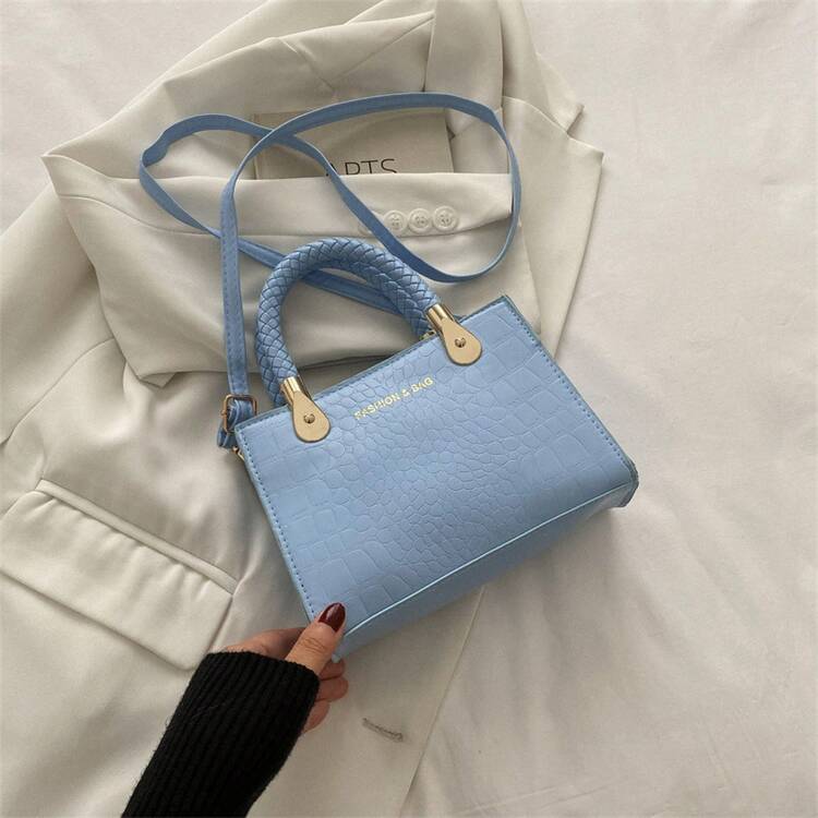 Bolso de mano moderno y versátil para mujer, estilo casual elegante con un toque de alta gama, bolso de hombro estiloso ideal para ir de compras. - Verde kiwi - Añade 8