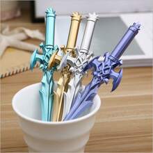 9pcs Creative Sword Ballpoint Pens, Random Colors - Medium Tip, Suitable For School, Office And Gifts - A - View 7