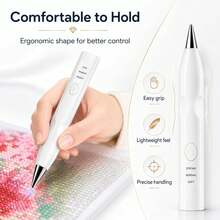 ENSSU Electric Diamond Painting Pen, Cordless Diamond Art Vacuum Pen With 4 Interchangeable Tips, No Wax Needed Vacuum Pickup For Multiple Diamond Sizes, 3 Adjustable Suction Modes, Rechargeable DIY Diamond Art Accessory And Tool, Perfect Gift For Diamond Art Enthusiasts And Beginners, Fast Paste Drill Pen Tool, Nail Art Diamond Pen Picker, Essential Crafting Aid Tool For Craft Enthusiasts, Nail Technician Supplies - A - View 6
