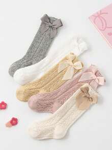 5 Pairs Baby Girls' Lace Ruffle Princess Socks - Multicolor - View 6